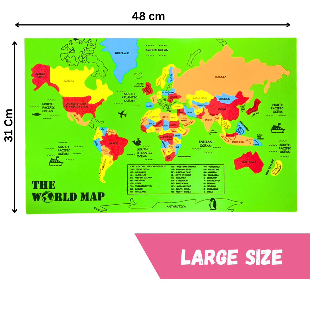 Foam World Map Puzzle