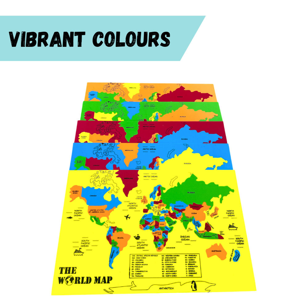 Foam World Map Puzzle