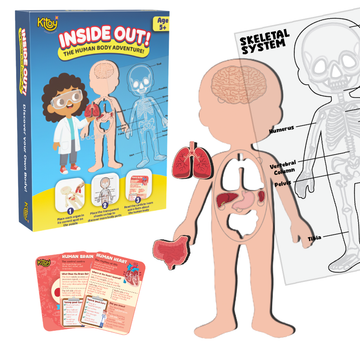 Inside Out! Human Body Parts Puzzle Educational Anatomy Toy for Kids