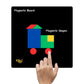 KITOY Magnaplay Shapes | 96 Magnetic Shapes with Board | 4+ Years (Multicolour)