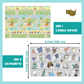 Extra Large Reversible Baby Play Mat, BPA Free Learning & Crawling Foldable Foam Mat (6x5 ft, 0.6cm Thickness) - Safari - Alphabets