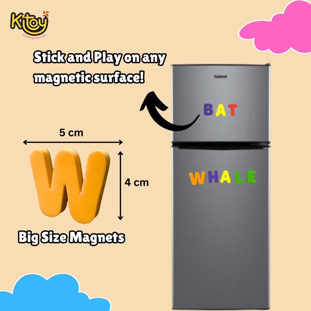 Alphabet and Number Magnets - 36 Total Magnets | 26 Upper Case Alphabet and 10 Number Fridge Magnets