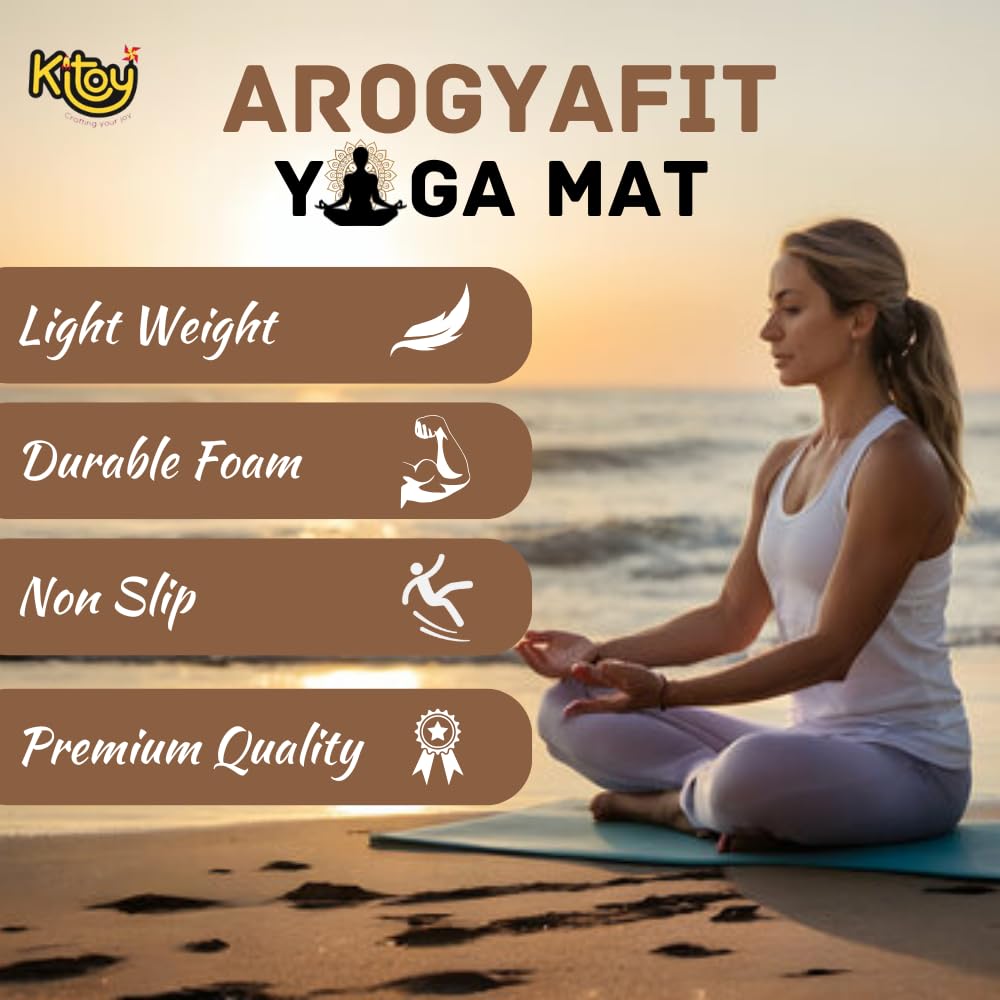 Arogyafit 4mm Yoga mat with Yogamat Cover