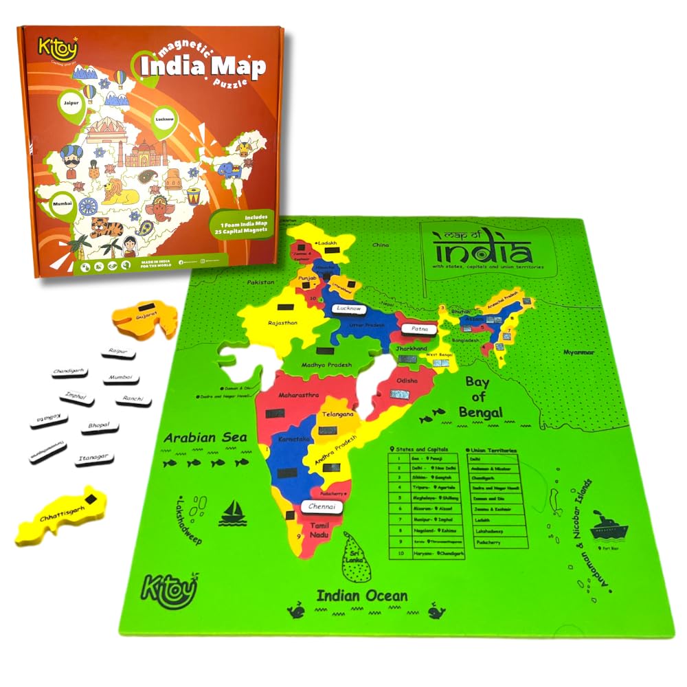 KITOY Foam Magnetic India Map Puzzle