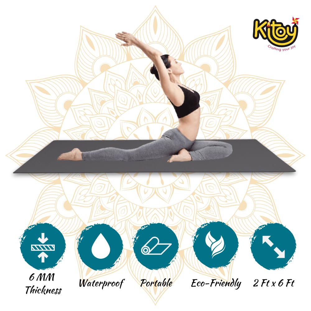 Arogyafit 6mm Yoga mat with Yogamat Cover