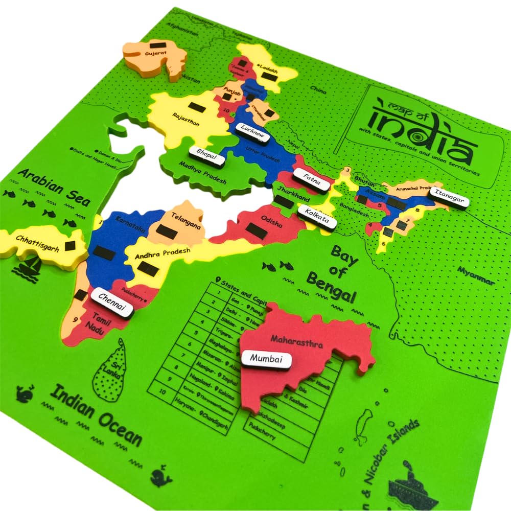 KITOY Foam Magnetic India Map Puzzle