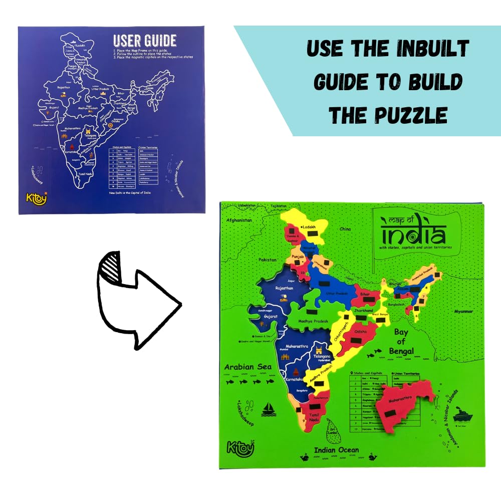 KITOY Foam Magnetic India Map Puzzle