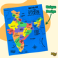 India Map with State Capital Flags and Union Territories