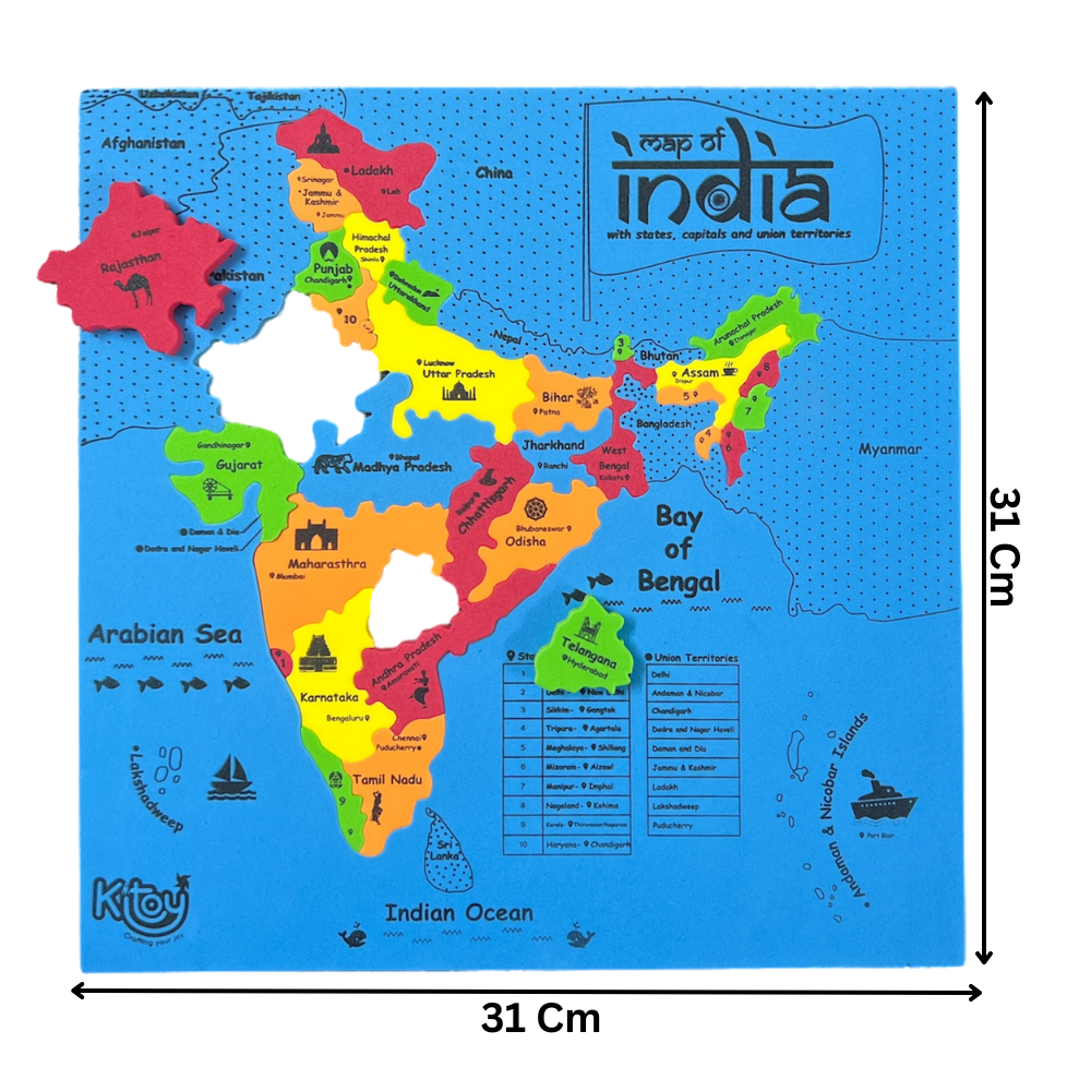 Foam India Map Puzzle