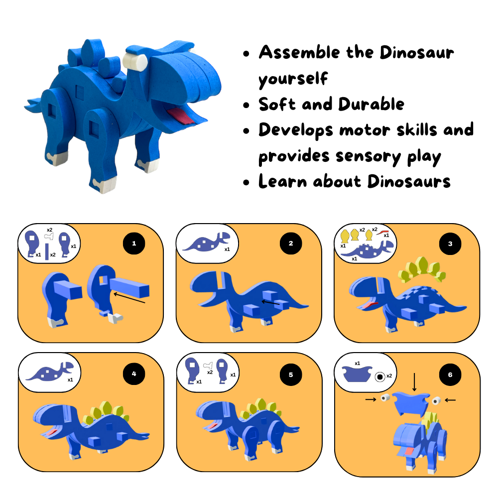 Build-Your-Own EVA Foam Dinosaur (Stegosaurus)